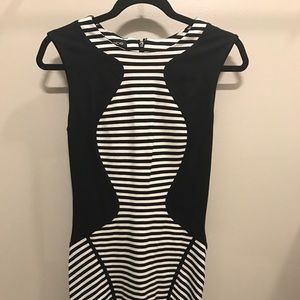 Bebe Striped Bodycon Dress